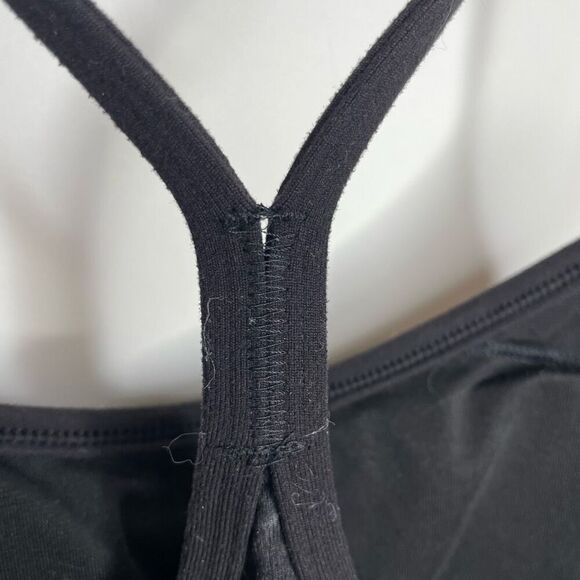 Lululemon Tank Lot Power Y &‎ Crew Built In Bra Top 4 6 Gray Black Workout Gym - Picture 10 of 11